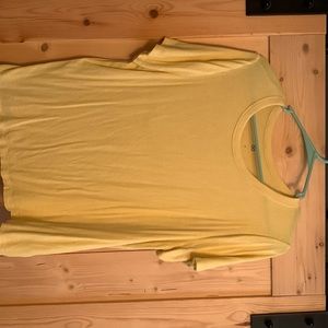 SO yellow ribbed crop tshirt